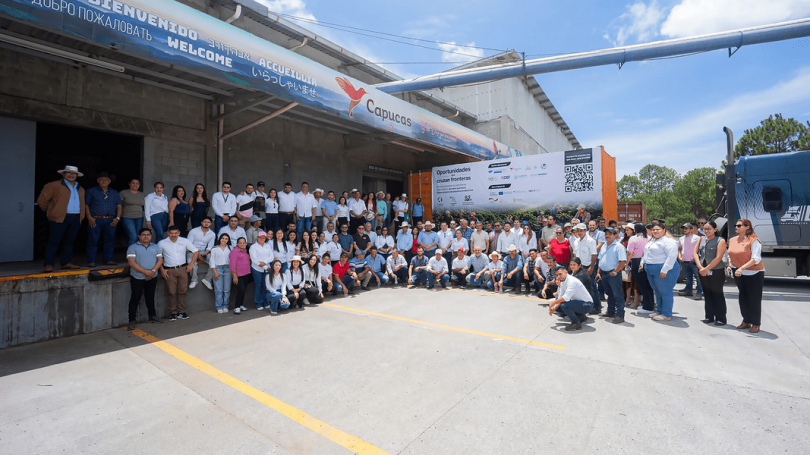 Partners helda ceremony at Honduran coffee producer Becamo on May 27 to seal a deforestation-free container headed for the European Union. Credit: Alliance